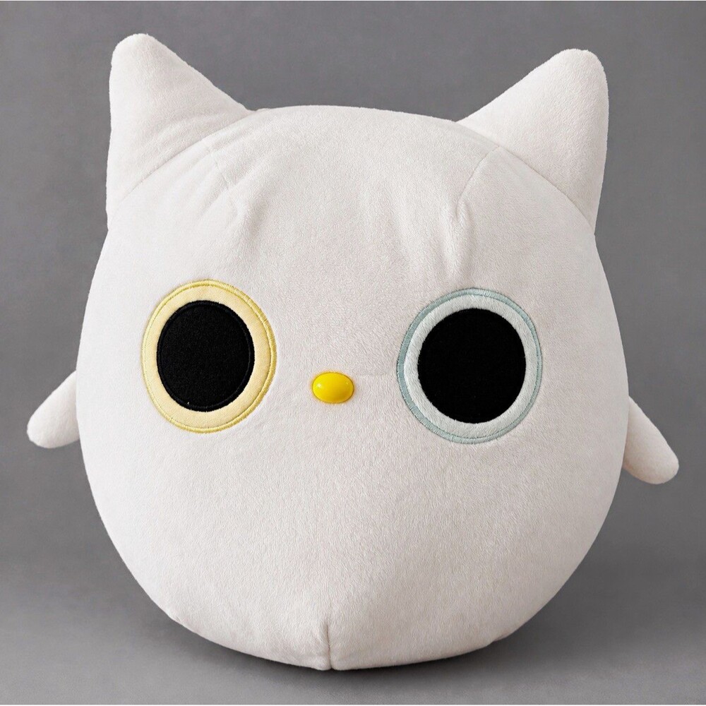Yamani Big Eyed White Cat UFO 14” Plush Shiro-nyan Meow Meow YM-10024 NWT